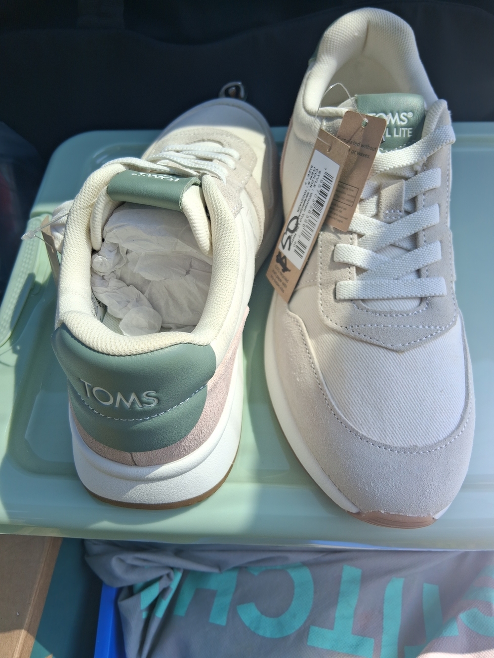 TOMS Trvl Lite Off-White & Beige Women's Sneakers - Picture 3 of 4